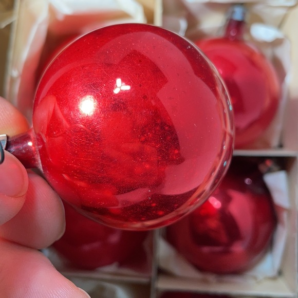 COPY - 1950's Vintage Polish Mercury Glass Ball Ornaments! 11 ornaments - Picture 10 of 16